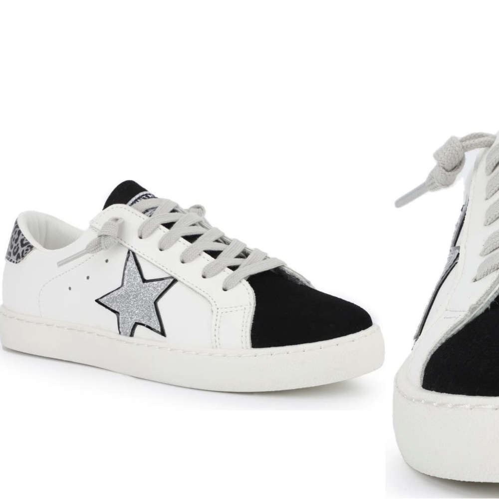 Vintage Havana Bianca Sneaker in White/Black/Cheetah 9.5 New without box